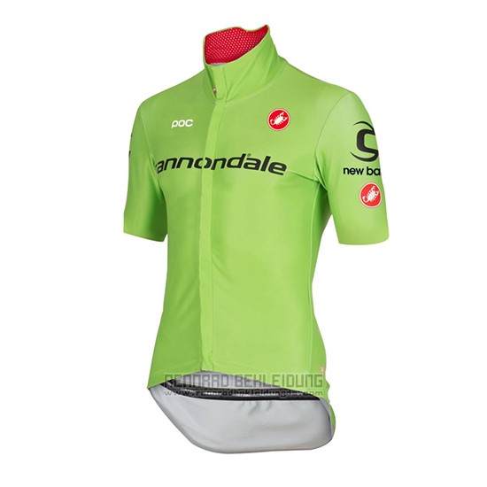 2017 Fahrradbekleidung Cannondale Grun Trikot Kurzarm und Tragerhose